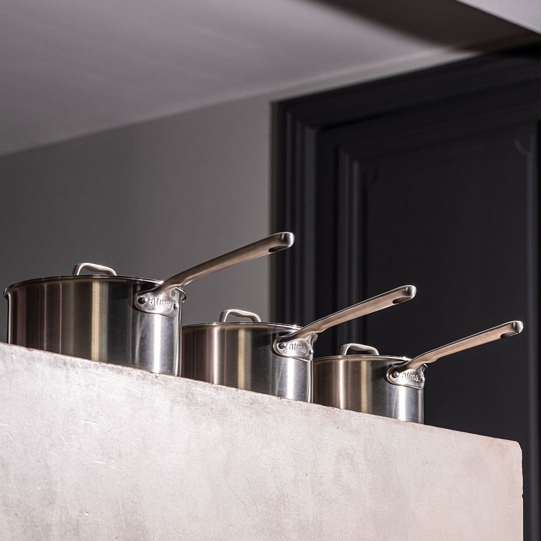 Batterie de cuisine en inox, 19 pièces - Stock