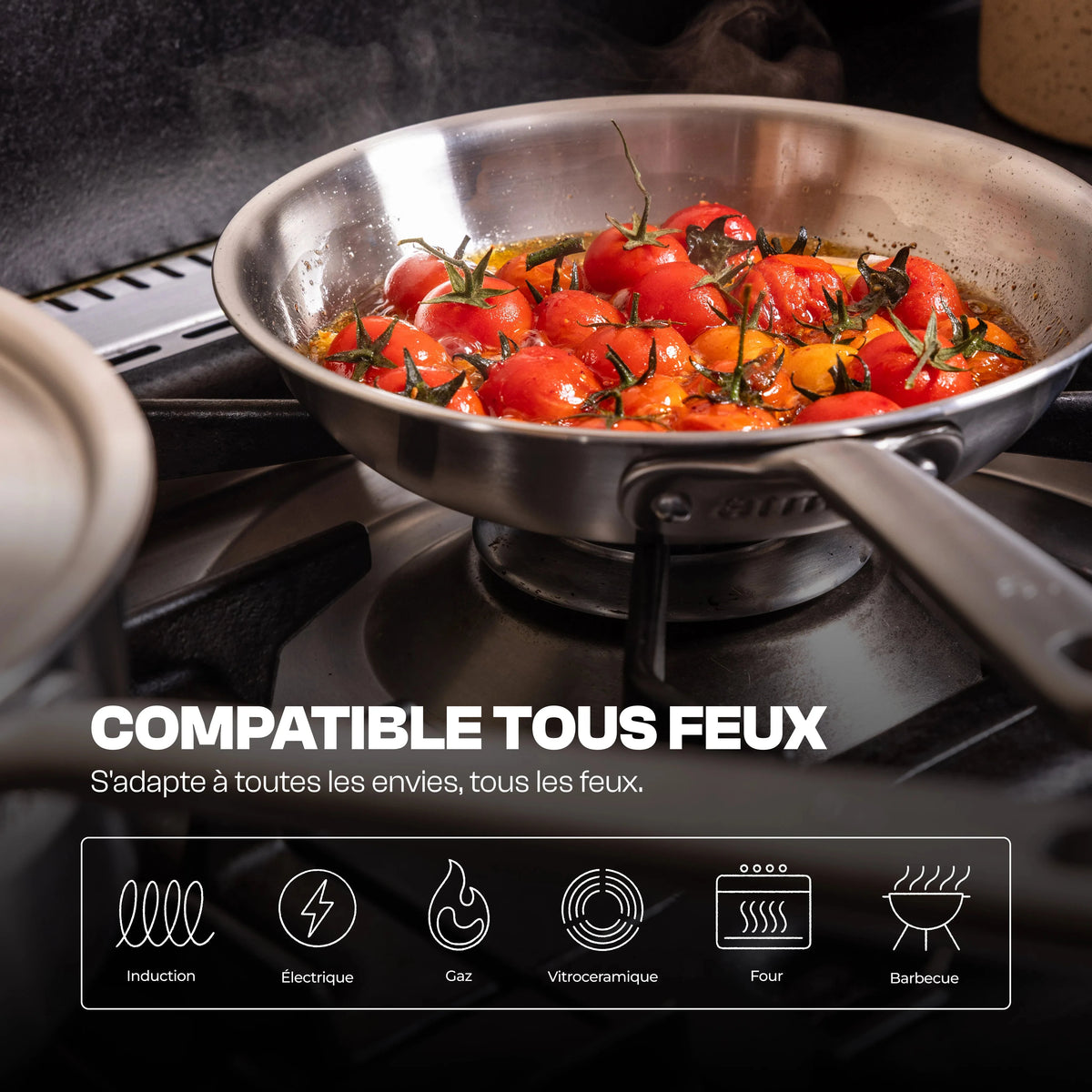 La bonne poêle en inox - 26 cm - Stock
