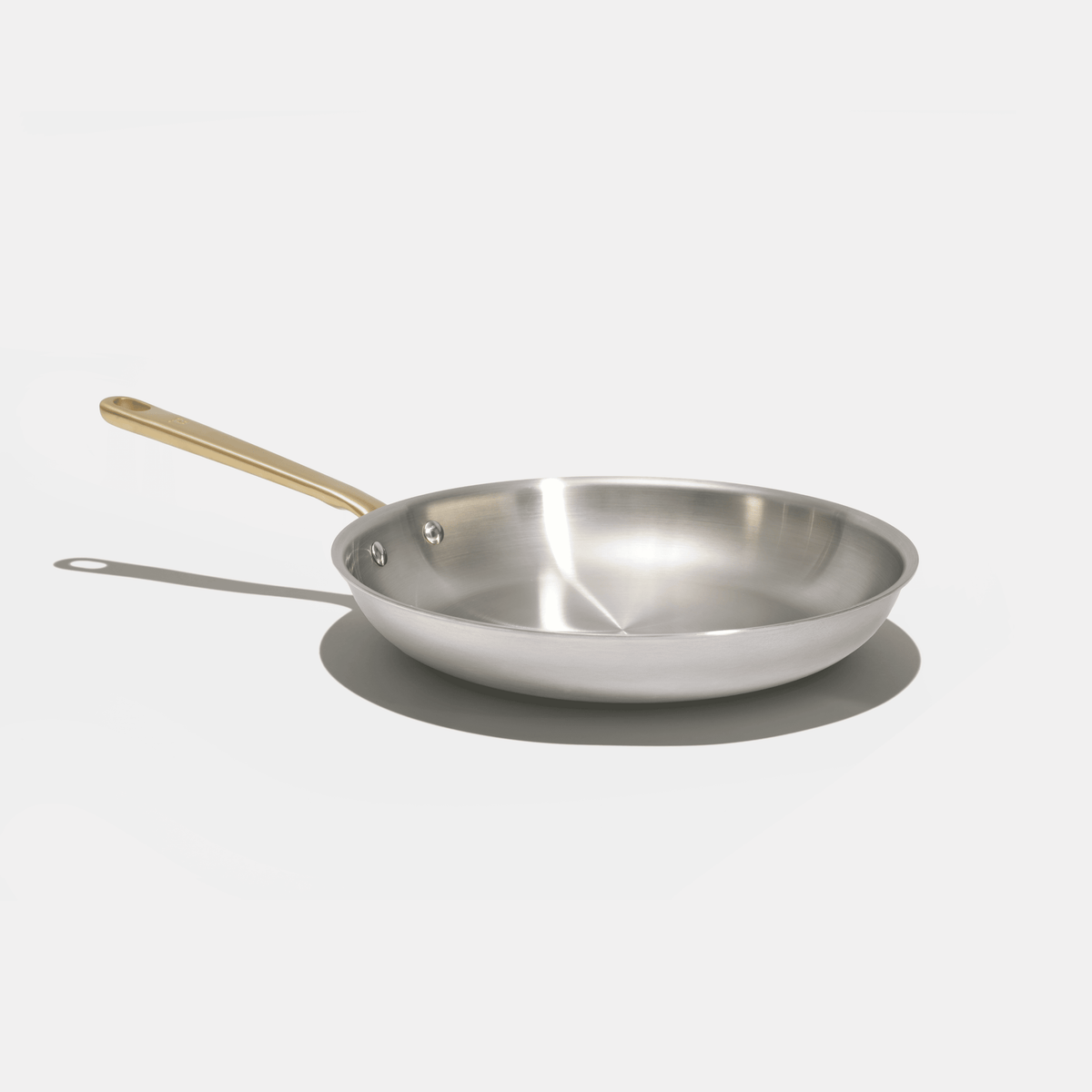 La bonne poêle en inox, manche doré - 30 cm