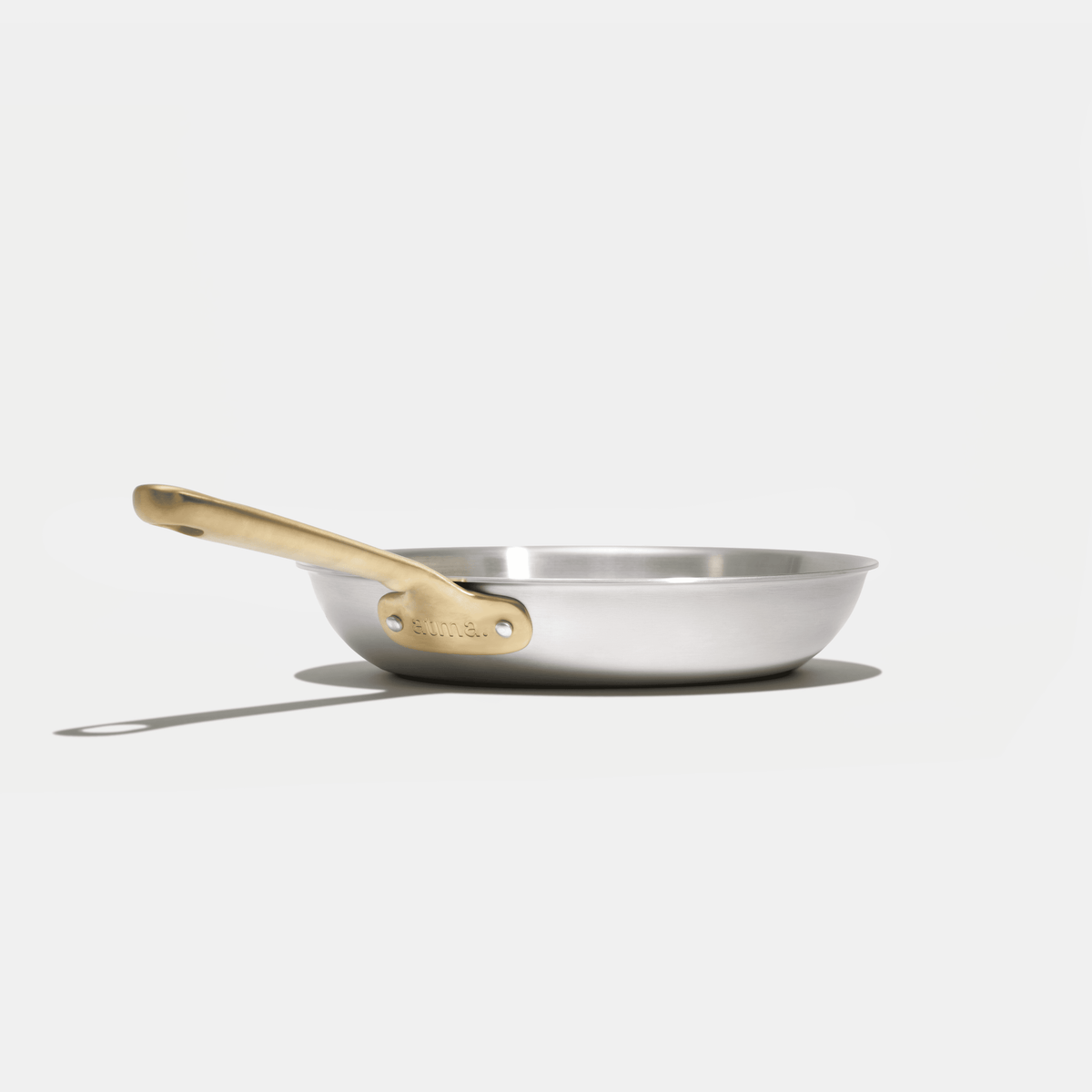 La bonne poêle en inox, manche doré - 26 cm