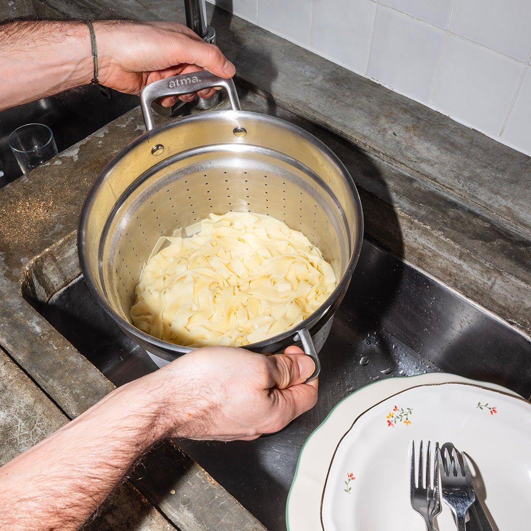 Le grand faitout en inox et son pasta pot