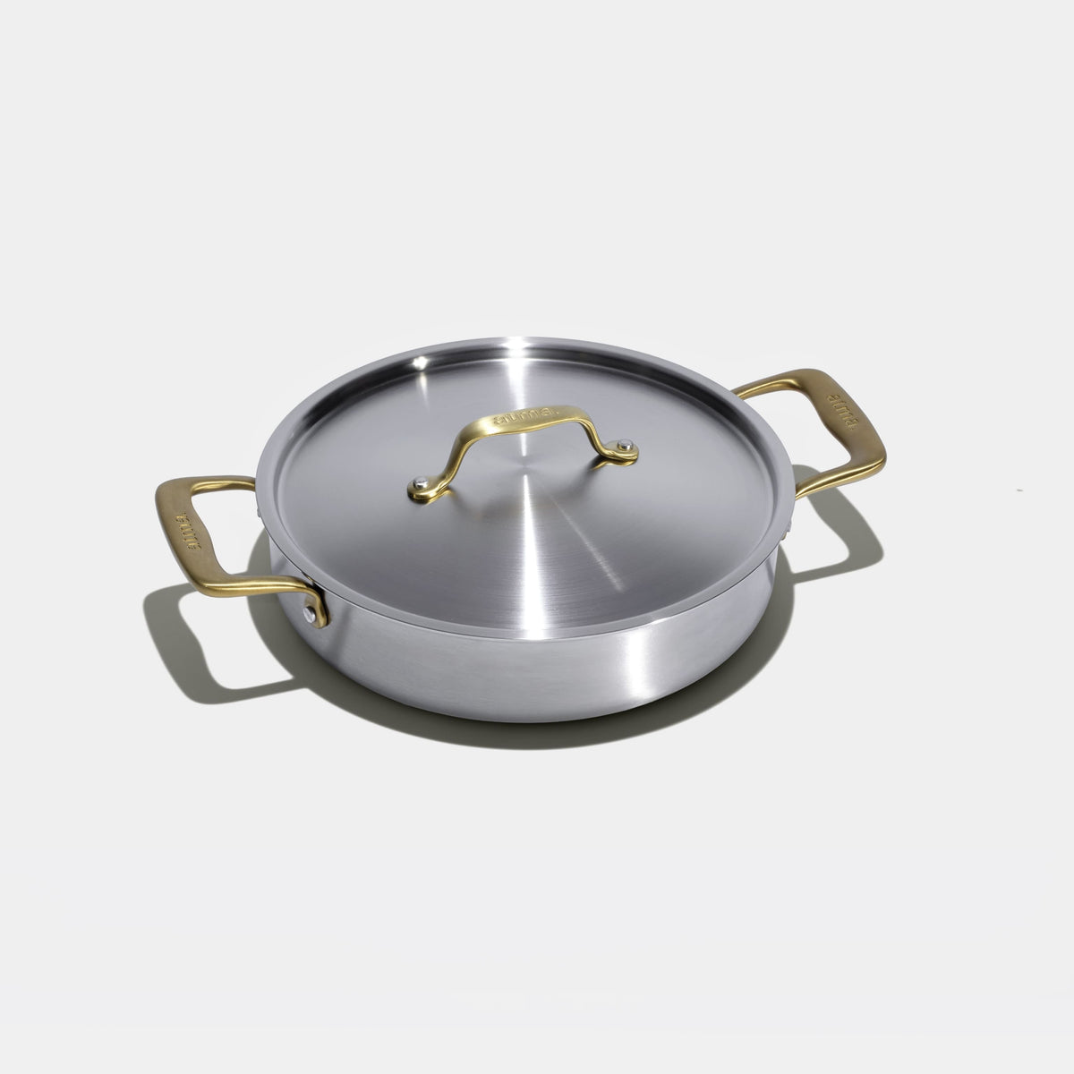 Le rondeau 24cm en inox, poignées dorées
