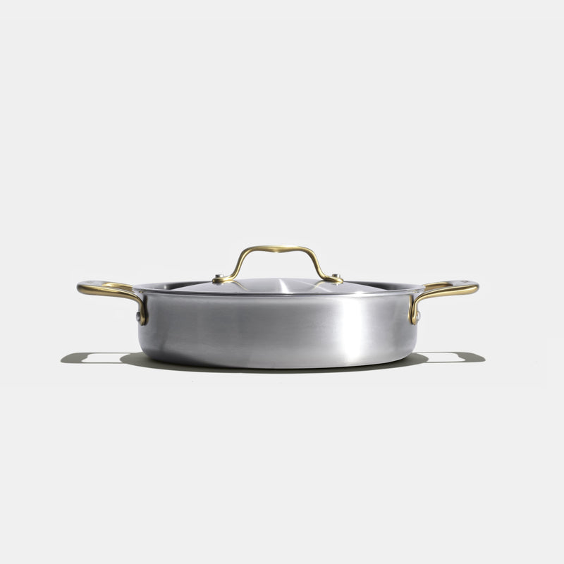 Le rondeau 24cm en inox, poignées dorées